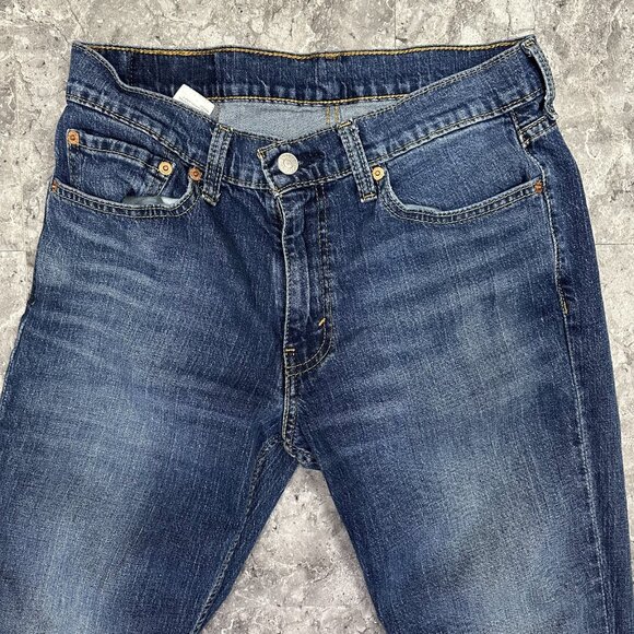 Levis 511 Jeans Mens 33x32 Blue Medium Wash Denim Straight Slim Low Rise - Picture 4 of 5